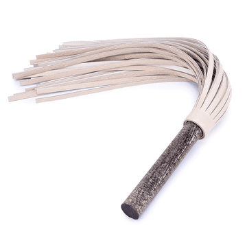 BDSM Leather Disperse Whip / Retro Wooden Handle Whips / Adult Sex Game Toys - EVE's SECRETS